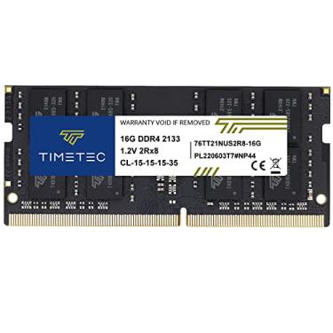 Imagem de Timetec 16GB DDR4 2133MHz PC4-17000 Não-ECC sem buffer 1,2V CL15 2Rx8 Dual Rank 260 pinos SODIMM Notebook PC Computador Memória RAM Upgrade (16GB)