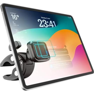 Imagem de GDZN Suporte magnético para tablet Spin Bike, suporte magnético para tablet para bicicleta ergométrica, ciclismo interno/esteira/elíptico/carrinho para tablet para tablet iPad Pro de 4 a 11 polegadas,