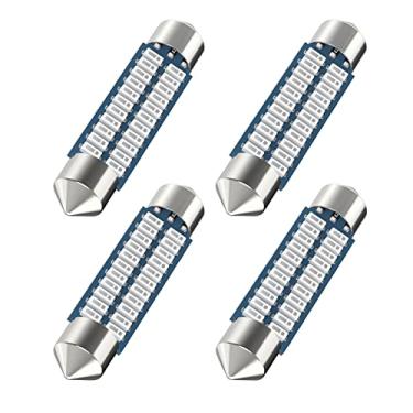 Imagem de Serundo Auto 578 Lâmpada LED Festoon 211-2 Lâmpada LED para carro 41 mm 42 mm 1,65 polegadas 212-2 lâmpada para luz cúpula de luz de mapa de carro, 22SMD 3014 fichas interior lâmpada de festão LED, pacote com 4 peças, cor azul