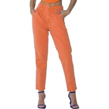 Imagem de Calça Jeans Onça Preta Detalhe Pence O23 Laranja Feminino-Feminino