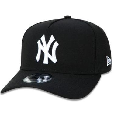 Imagem de Boné New Era 9FORTY A-Frame New York Yankees com Logo Branco-Masculino