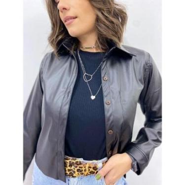 Imagem de Jaqueta em Couro Fake-Feminino