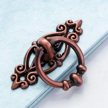 Imagem de Maçaneta da porta do armário, alça de liga antiga, retrô, gaveta, anel de puxar, anel de suspensão, ferragens de móveis, vermelho, gulas, 1