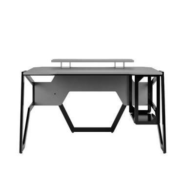 Imagem de Mesa Gamer Spider 138 Cm - Cinza C/ Preto Fosco - Província