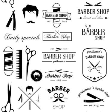 Imagem de Leliz Papers, Papel de Parede Adesivo Revestimento Barbearia Branco 12m