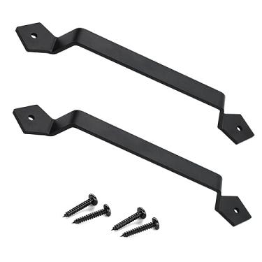 Imagem de Puxadores de porta de celeiro - Puxadores de portão para cercas de madeira porta deslizante de garagem de galpão - Puxador rústico estilo industrial de casa de fazenda - Puxadores externos e internos