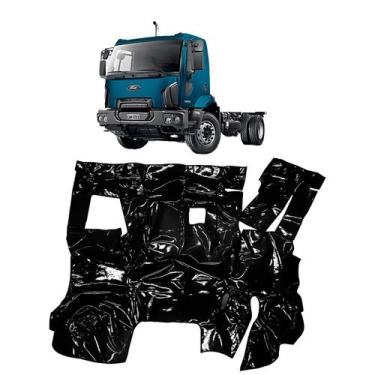 Imagem de TAPETE ASSOALHO FORD CARGO 1319 a 3133 inteiriço PRETO - MANOS TAPETES