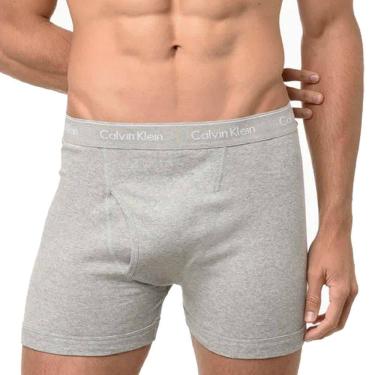 Imagem de Kit C/3 Cuecas Boxer Longa Calvin Klein Algodão C/Abertura NB4003