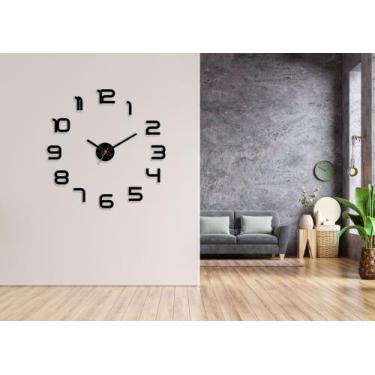 Imagem de Relógio De Parede 3d Sala Decoração Sala Numeros Curvados - intempo de