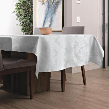 Imagem de Toalha de Mesa Jacquard Retangular 2,40m  - MUMUDECOR, 23 BRANCO