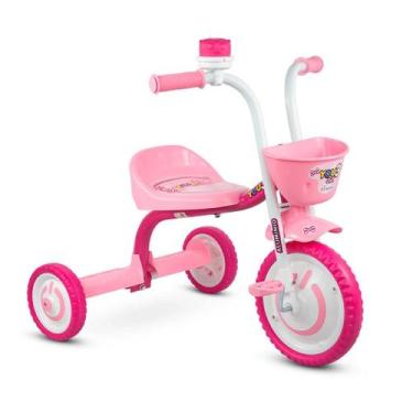 Imagem de Triciclo Infantil Menina Velotrol Motoquinha Com Pedal Motoca Bebê Nat
