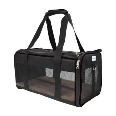 Imagem de Bolsa Pet para Transporte Avião Passeio Viagem Preto - Duke & Dixie