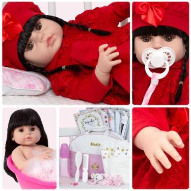 Imagem de Bebe Reborn Menina Realista Morena Completa Envio Imediato - Cegonha R