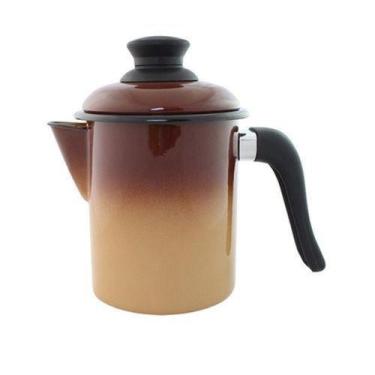 Imagem de Leiteira Esmaltada Ewel Marrom No 16 - 1800ML - 13 Cm Ø