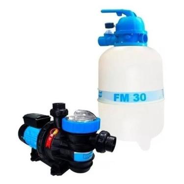 Imagem de Moto Bomba Filtro Piscina Kit Sodramar 1/4cv 28 Mil Litros, FM30 + BMC