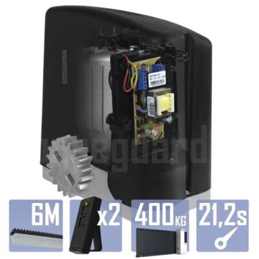 Imagem de Kit 1 Motor PPA 1/4CV Dz Rio 6m Crem 2 Control Portão 400Kg, 110V