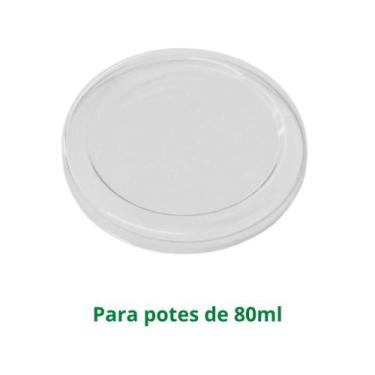 Imagem de Tampa Plástica PET para Pote de Papel 80ml c/ 100 Unidades - Biopapers