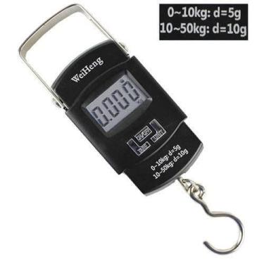 Imagem de Balança Digital Portátil com Gancho para Pesca e Mala 50kg - Exbom