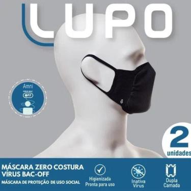 Imagem de Kit com 4 Máscaras Lupo Bac Off - Zero Costura - Unissex - Cor Preta