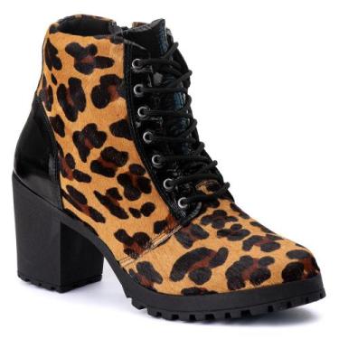 Imagem de Bota Feminina Coturno Estampada Onca Animal Print - Alice Monteiro, On