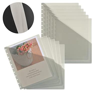 Imagem de WANGDEFA Pacote com 12 compartimentos para agenda de discos, tamanho carta, 11 discos, divisórias de disco, 20 x 28 cm, divisórias para cadernos com bolsos para cadernos de disco