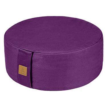 Imagem de FelizMax Almofada de Meditação Zafu Buckwheat, D=13"/16" H=5.5", Almofada de Meditação Zabuton Redonda, Almofada de Ioga para Ajoelhar Almofada de Ioga Premium para Sentar No Chão (16"X16"X5", Roxo)