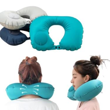 Imagem de Almofada Travesseiro Pescoco Viagem Confortavel Inflavel