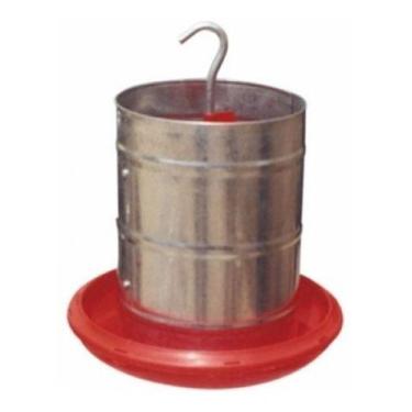 Imagem de Comedouro galvanizado para aves prato plástico 3 kg - Center Campinas