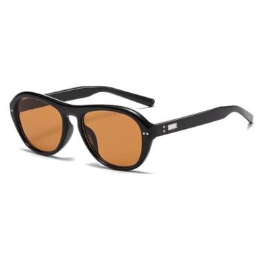 Imagem de Palarado Óculos de sol grandes retrô aviador anos 70 clássico vintage moderno quadrado para mulheres e homens, Armação preta/lente marrom