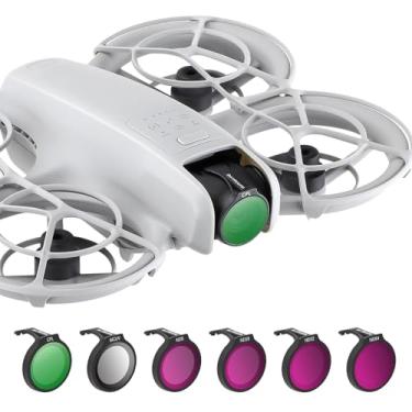 Imagem de Conjunto de filtros de lente Sunnylife para DJI NEO, kit de filtro ND multirevestido, acessórios para drone NEO, pacote com 6 (ND8, ND16, ND32, ND64, CPL, MCUV)