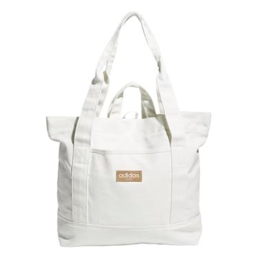 Imagem de adidas Sacolas de lona para mulheres e homens, bolsas de trabalho, Off-white, OSFA, Sacola de lona para mulheres e homens, bolsas de trabalho