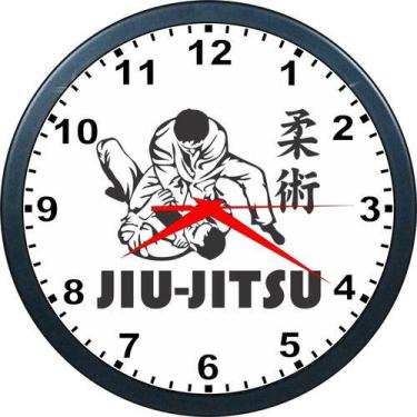 Imagem de Relógio De Parede Jiu Jitsu - Bjj- Mma- Academia Oss 2- 24cm - Aganju 