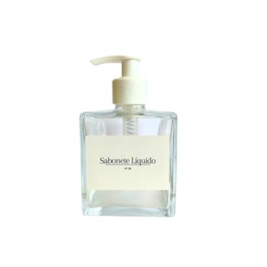 Imagem de Kit de Viagem Frasco 250ml Organizador de Banheiro Lavabo Sabonete Líquido Shampoo Condicionador (Cristal) (Cristal C/Branco)