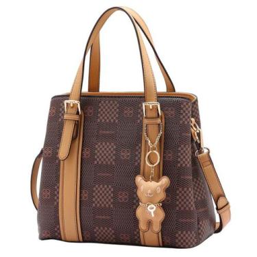 Imagem de Bolsa Feminina Elegante Funcional Chaveiro Ursinho Chenson, Cafe, UN