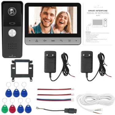 Imagem de Campainha sem Fio com Camera, Câmera de Porta 7 Polegadas com Visão Noturna e APP - Gravação Contínua, Cartão ID, WiFi 1080P para Casas e Condomínio (Exibição de botões)