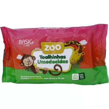 Imagem de Toalhinhas Umedecidas Basic + Care Zoo - 50 Unidades