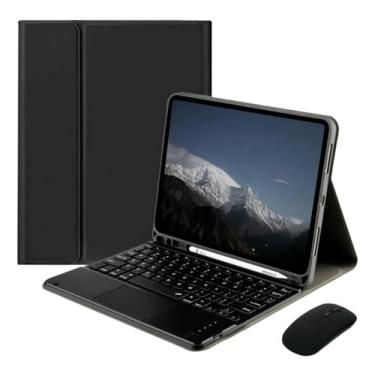 Imagem de Capa Tablet + Teclado Removível + Mouse Para Samsung S6 Lite 10.4 Polegadas P613/P619/P610/P615 (Elegante Black, teclado de toque)