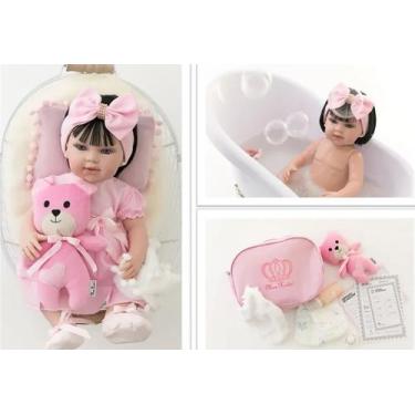 Imagem de Bebê Reborn Original Linda Menina Silicone Meu Xodó