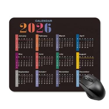 Imagem de Calendário de mouse pad 2024, mouse pads de computador, calendários, tapete de mesa de borracha antiderrapante, mousepad para jogos e escritório (24 x 20 cm)