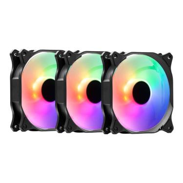 Imagem de Kit 3 Fans TGT Mirage Led RGB Com Controladora 120mm - TGT-MRG120-RGB3