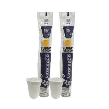 Imagem de 2 Pacotes de Copo 200ml Br PP Altacoppo Super Premium 100 un