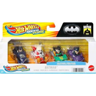 Imagem de Hot Wheels RacerVerse 4 Carros Batman - Mattel