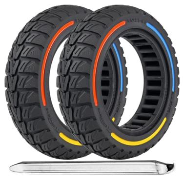 Imagem de TOCBEUU Pneus sólidos de 9,5 x 2,5 a 6,1 para scooter elétrica, rodas de substituição off-road, pneu de borracha sem câmara para NIU KQi3 Pro/Max/Sport scooter elétrica - 3 cores (2 peças)