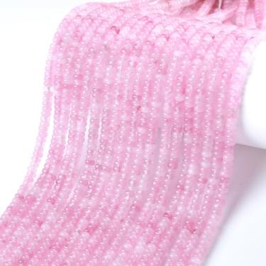 Imagem de 2 x 4 mm, 150 peças, tubo de cristal de ametista lavanda Rondelle, disco de abaco, espaçador de pedra natural, contas soltas para fazer joias, pulseira, acessórios DIY