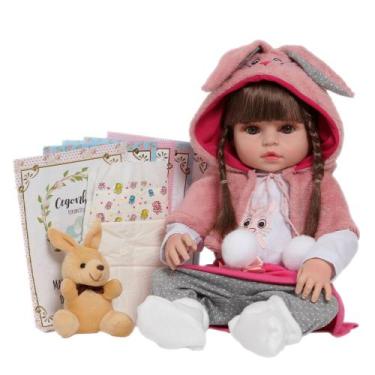 Imagem de Boneca Reborn Bebê Realista Corpo 100% Silicone Menina - Cegonha Rebor