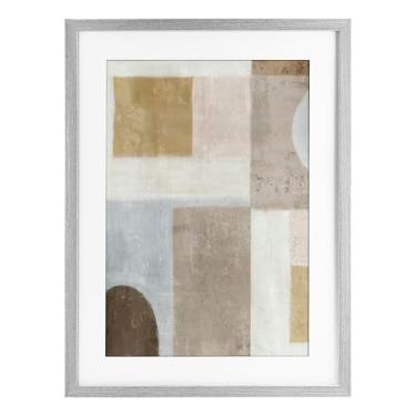 Imagem de Stupell Industries Subtle Drift Geometrics Impressão Emoldurada Cinza Design sob Vidro por Emma Peal, 23 x 17