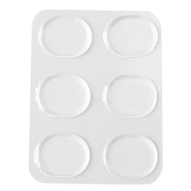 Imagem de Tambor Amortecedor Silicone Gel Pad 6Pcs Transparente Macio Oval Drum Head Cymbal Tone Control Silenciador para Kits de Bateria e Pratos