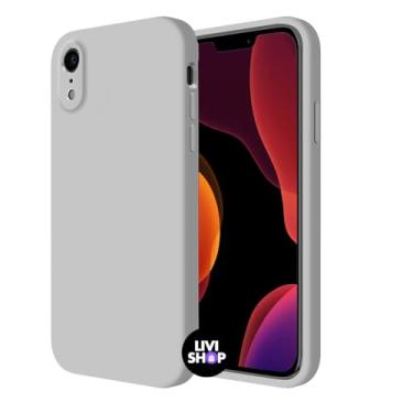Imagem de Capa Case Capinha Para iPhone XR Silicone Com Bordas Elevadas Aveludada Forro Premium (BRANCO)