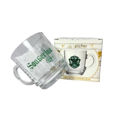 Imagem de Caneca de Vidro Personalizados Casas Harry Potter - Allmix, Verde