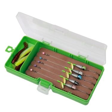 Imagem de EDOTFISH Equipamento de busca de peixes para pesca de surfe, equipamento de pesca de peixe-gato e pompano, kit de 5 peças, gancho de círculo de lacuna larga, equipamento de pesca em água salgada